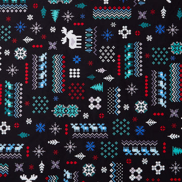 Winter Wonders Comfort Flannel - Winter Wonders Knit Black Yardage