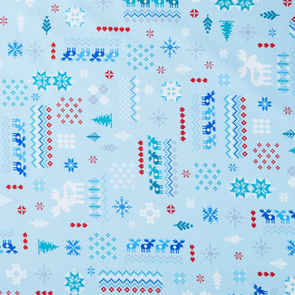 Winter Wonders Comfort Flannel - Winter Wonders Knit Light Blue Yardage