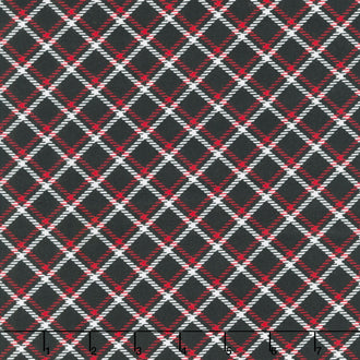 Winter Wonders Comfort Flannel - Winter Wonders Plaid Black Yardage