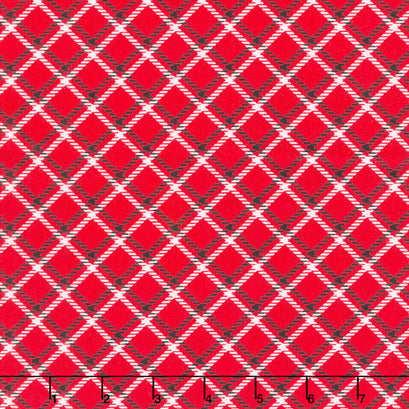 Winter Wonders Comfort Flannel - Winter Wonders Plaid Red Yardage