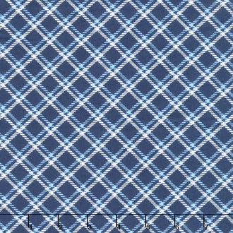 Winter Wonders Comfort Flannel - Winter Wonders Plaid Blue Yardage