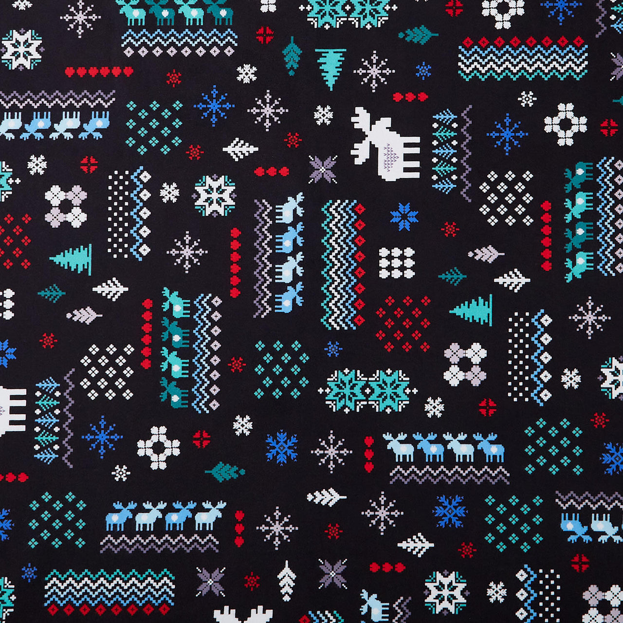 Winter Wonders Comfort Flannel - Winter Wonders Knit Black Yardage