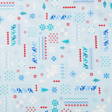 Winter Wonders Comfort Flannel - Winter Wonders Knit Light Blue Yardage