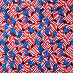 Patriotic 108" - Flag Celebration Black 108" Wide Backing