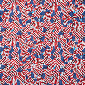 Patriotic 108" - All American Flags Red/Blue 108" Wide Backing