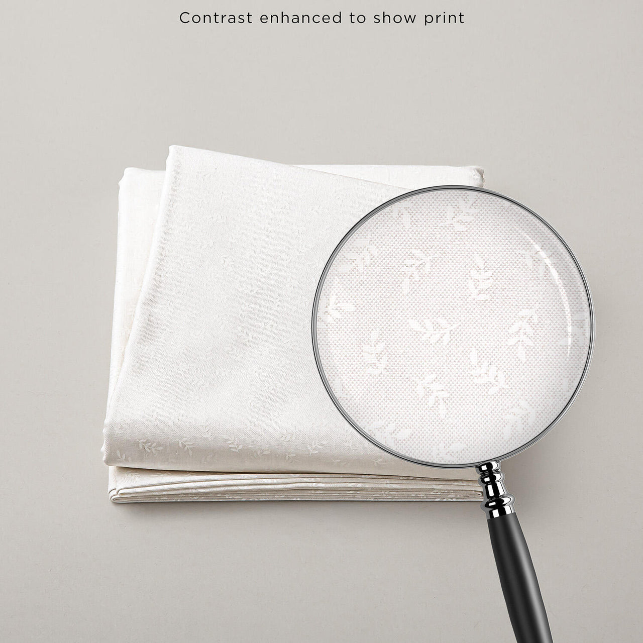 Delicate Sprigs - White on White 2 Yard Cut