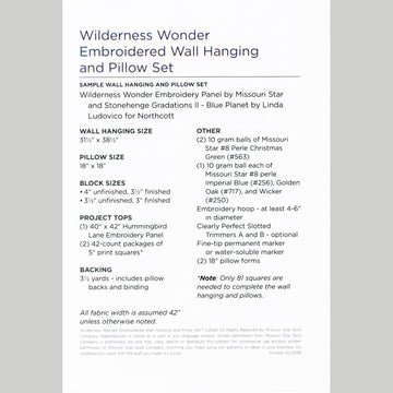 Missouri Star Embroidery Panel - Wilderness Wonder