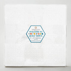 Welcome To Quilt Town Blocks White on White 10