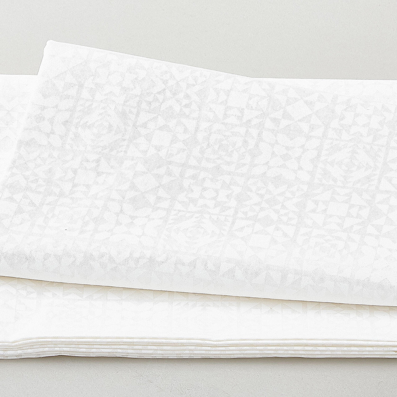Welcome to Quilt Town - Quilt Blocks White on White 2 yard Cut