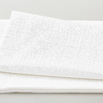 Welcome to Quilt Town - Quilt Blocks White on White 2 yard Cut