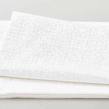 Welcome to Quilt Town - Quilt Blocks White on White 2 yard Cut