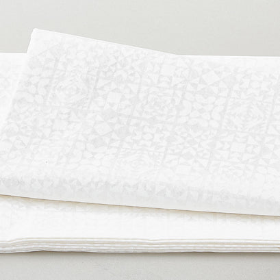Welcome to Quilt Town - Quilt Blocks White on White 2 yard Cut
