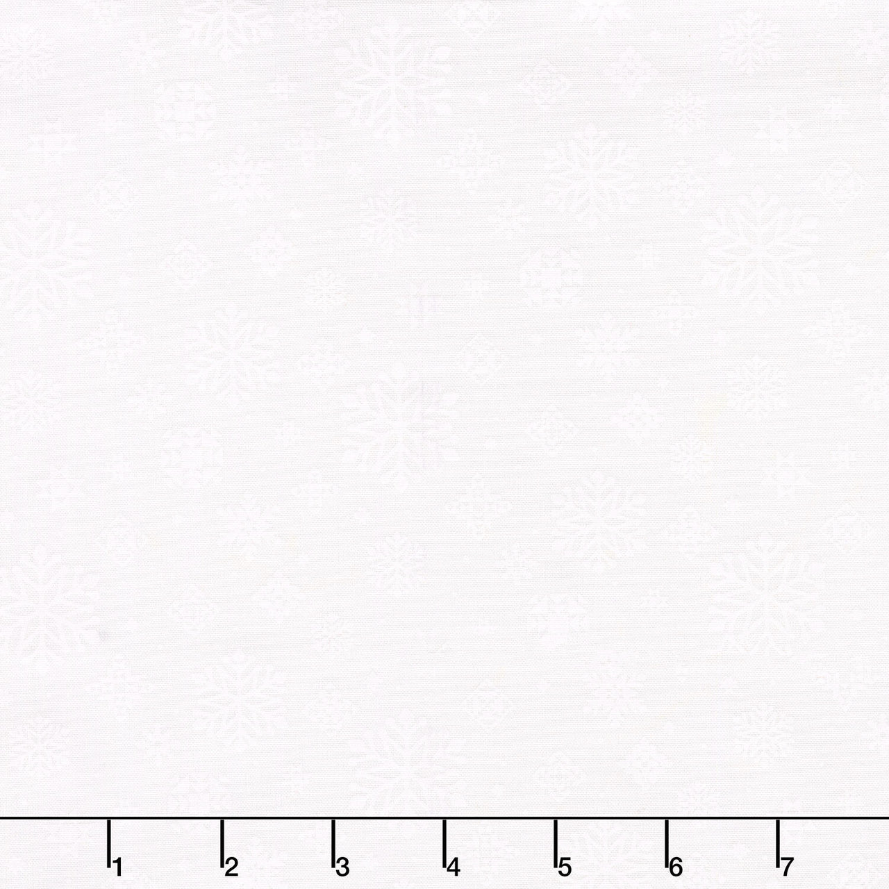 Christmas In Quilt Town - Snowflakes White on White Yardage