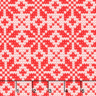 Christmas In Quilt Town - Sweater Poinsettia Red Yardage