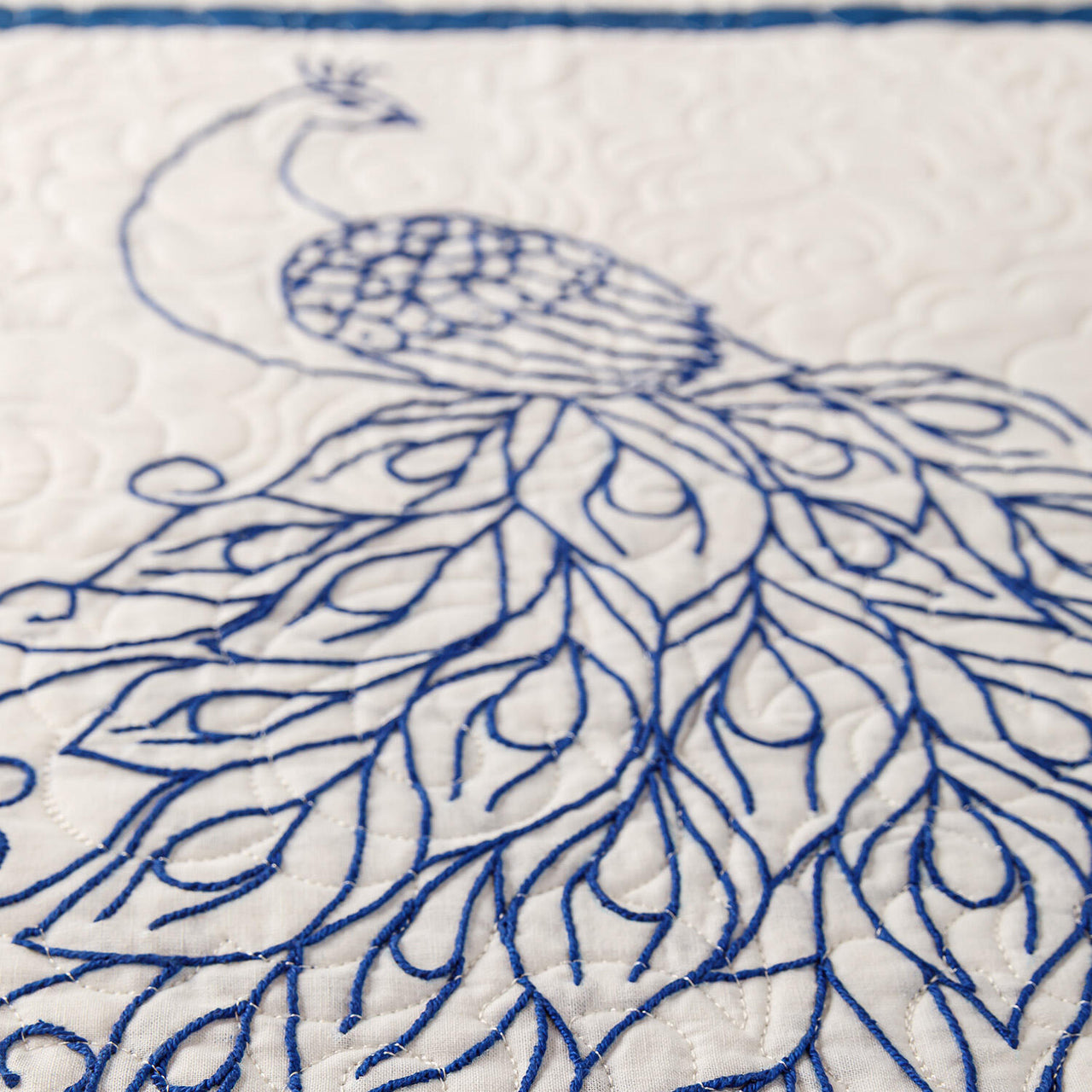 Missouri Star Embroidery Panel - Treasured Peacock