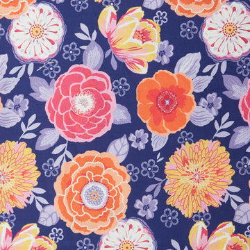 Walking on Sunshine - Large Flowers Purple 2 Yard Cut