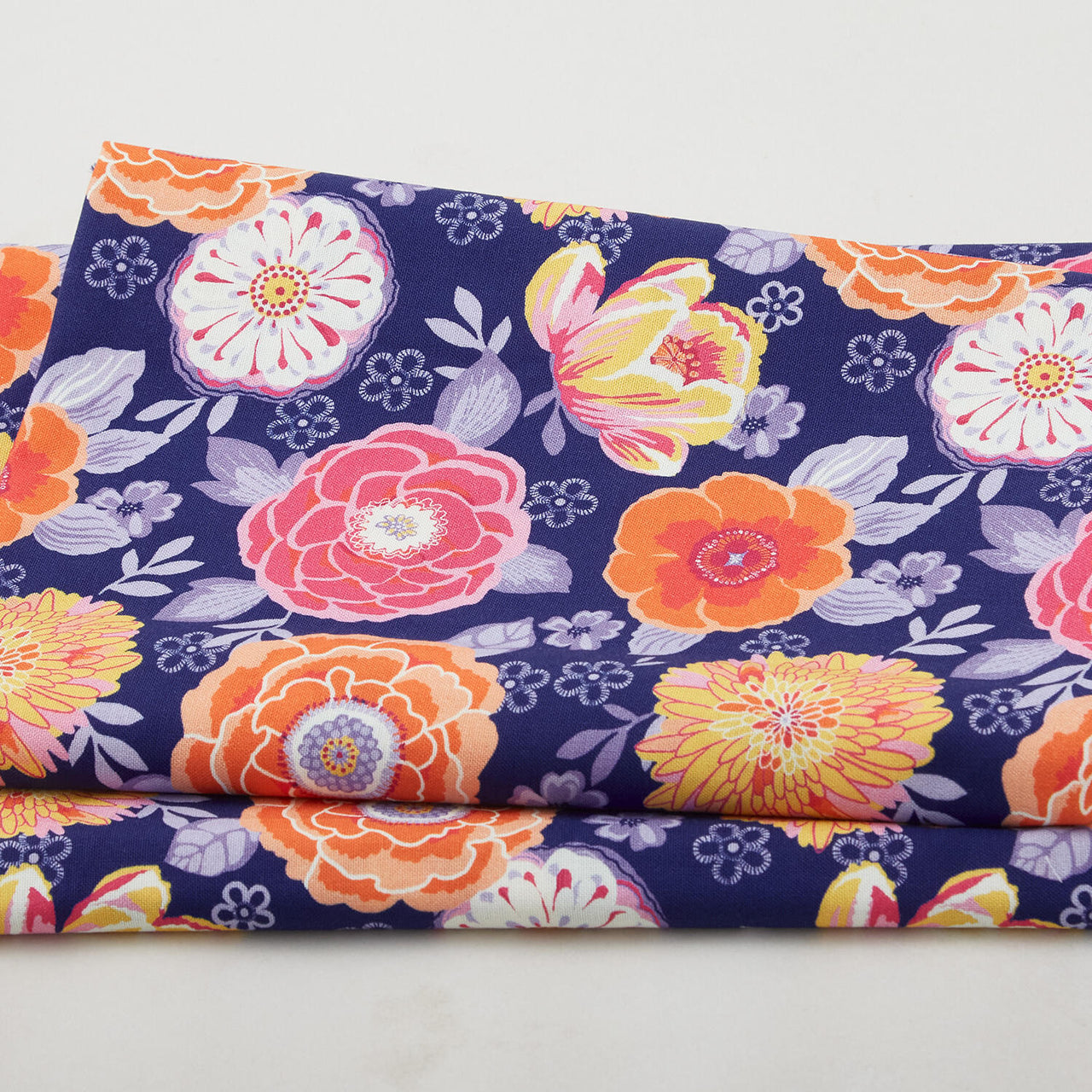 Walking on Sunshine - Large Flowers Purple 2 Yard Cut