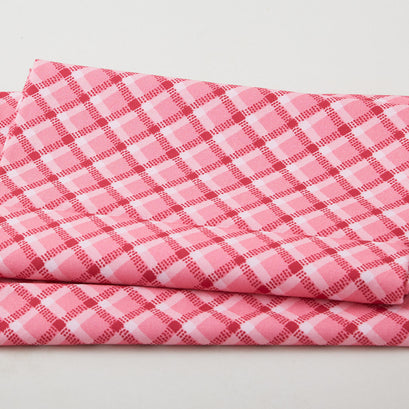 Walking on Sunshine - Tonal Plaid Pink 2 Yard Cut