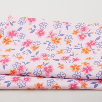 Walking on Sunshine - Medium Flowers Pink 2 Yard Cut