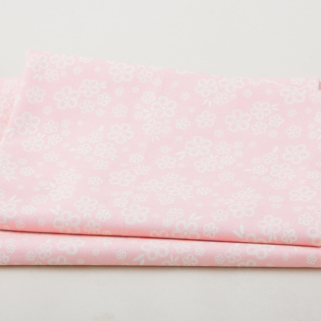 Walking on Sunshine - Small White Flowers Pink 2 Yard Cut