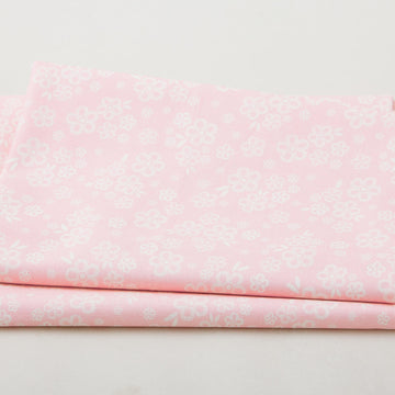 Walking on Sunshine - Small White Flowers Pink 2 Yard Cut