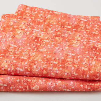 Glaze - Abstract Squares Orange 108" Wide 3 Yard Cut