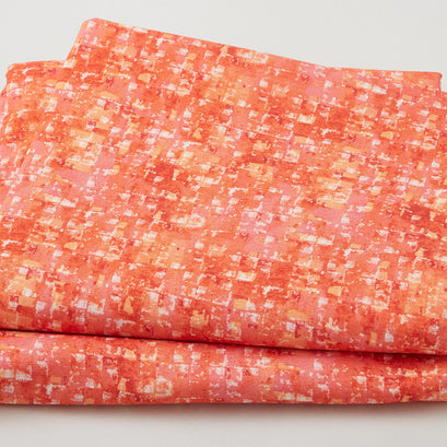 Glaze - Abstract Squares Orange 108" Wide 3 Yard Cut