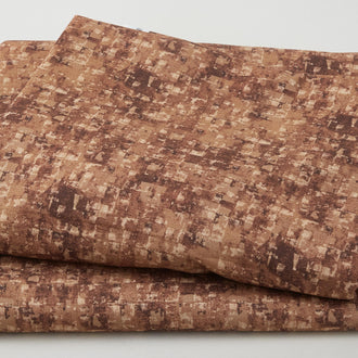 Glaze - Abstract Squares Cocoa 108" Wide 3 Yard Cut