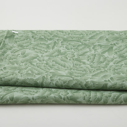 Florique 118" - Tonal Florique Flowers Olive Green 3 Yard Cut