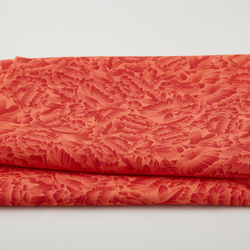 Florique 118" - Tonal Florique Flowers Red 3 Yard Cut