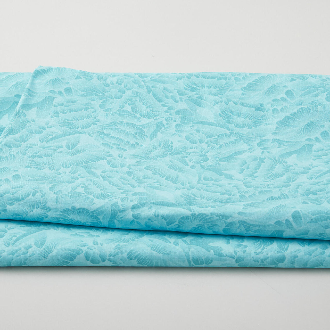 Florique 118" - Tonal Florique Flowers Aqua 3 Yard Cut