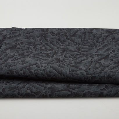 Florique 118" - Tonal Florique Flowers Black 3 Yard Cut
