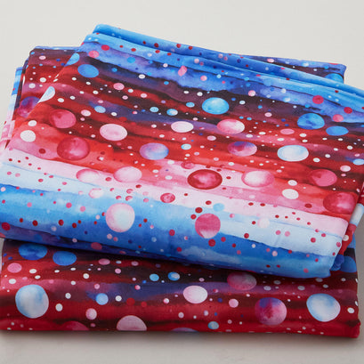 Bubble Pops 108” - Red/Blue 3 Yard Cut