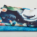 Panda Paradise - Pandas With Bamboo Teal Fabric Panel