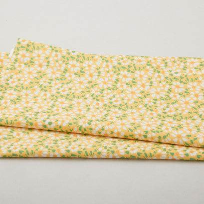 Sunlit Splendor Favorites - Medium Packed Flowers Yellow 2 Yard Cut