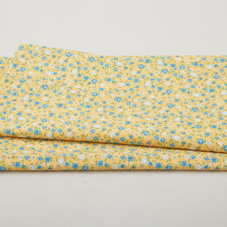 Sunlit Splendor Favorites - Tiny Packed Flowers Yellow 2 Yard Cut