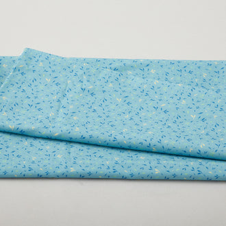 Sunlit Splendor Favorites - Tonal Leaves Blue 2 Yard Cut