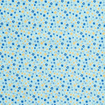 Sunlit Splendor Favorites - Tiny Packed Flowers Light Blue 2 Yard Cut