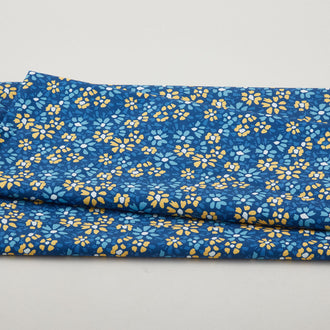 Sunlit Splendor Favorites - Medium Packed Flowers Blue 2 Yard Cut