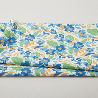 Sunlit Splendor Favorites - Large Wavy Floral White 2 Yard Cut