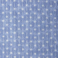 Frosty Snowflake - Stars In Line Light Blue Silver 3 Yard Cut
