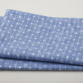 Frosty Snowflake - Stars In Line Light Blue Silver 3 Yard Cut