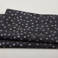Frosty Snowflake - Poinsettia Black/Silver 3 Yard Cut