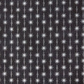 Frosty Snowflake - Stars In Line Black/Silver 3 Yard Cut