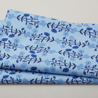 Blossoms Bloom - Flowers Light Blue 2 Yard Cut