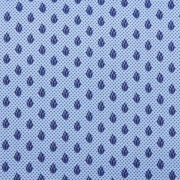 Blossoms Bloom - Flower Buds and Dots Light Blue 2 Yard Cut