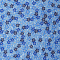 Blossoms Bloom - Dense Flowers Blue 2 Yard Cut