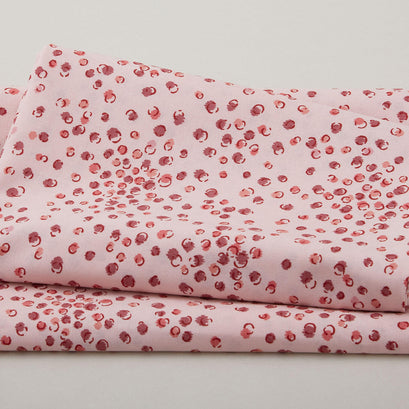 Colour Rhythm - Dots and Circles Rose 2 Yard Cut