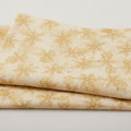 Frosty Snowflake - Medium Snowflake Beige/Gold Metallic 2 Yard Cut