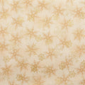 Frosty Snowflake - Medium Snowflake Beige/Gold Metallic 2 Yard Cut